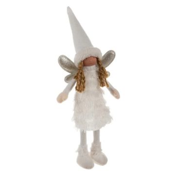   Karácsonyi angyal figura csillogó szárnyakkal, 40 cm 00022342