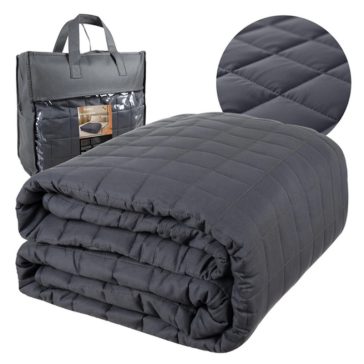   RUHHY kétoldalas súlyozott takaró 10 kg, 200×220 cm – szürke 00024427
