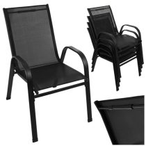 Gardlov kerti szék szett 4 db fekete 00027566