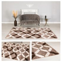   Eylül Kávé-Vizon Kocka Mintás 160x220 Szőnyeg 01206D-KAHVE-VIZON-160220