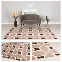   Eylül Kávé-Vizon Körkörös Mintás 160x220 Szőnyeg 01207D-KAHVE-VIZON-160220