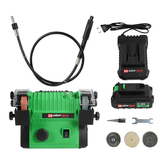 Hofftech multifunkciós akkumulátoros élező és csiszoló készlet – 20V 013924