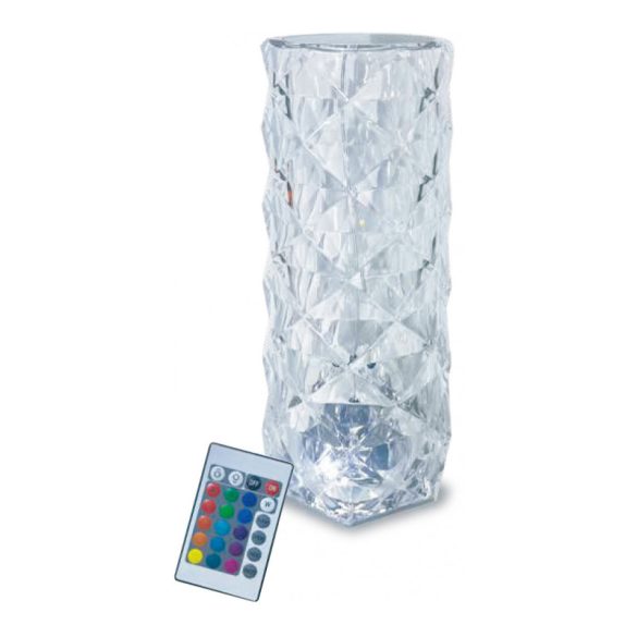 LED asztali lámpa Crystal + távirányító 014434
