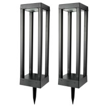   Napelemes kerti lámpa szett 2 db – téglalap alakú, modern dizájn 015422