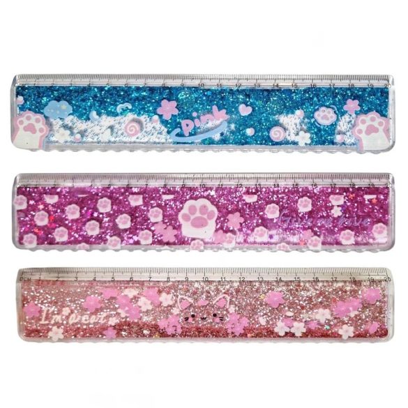 Csillámos vonalzó 20 cm 1 db 033474