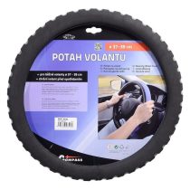 Puha kormányvédő huzat - szürke, 37-39 cm 06417