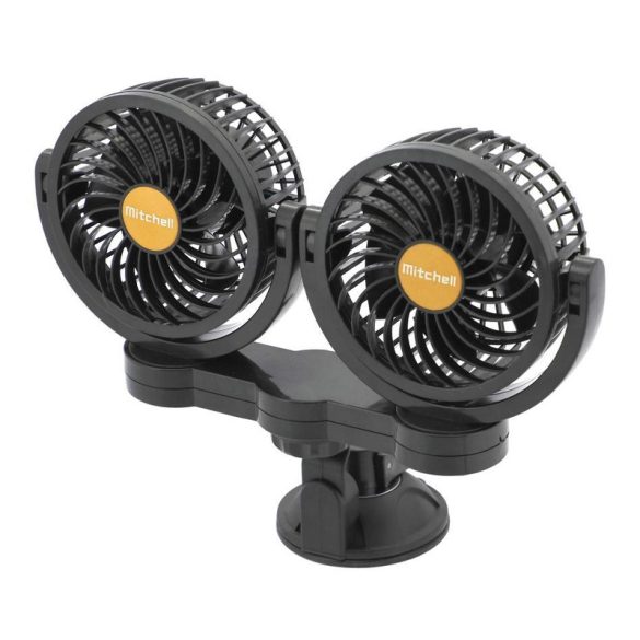 MITCHELL DUO 2x108 mm autóventilátor 24V vákuumos tapadókoronggal – 07223