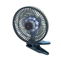   Autós Ventilátor újratölthető akkumulátorral, világítással SILENT 07230