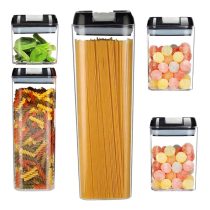   Konyhai élelmiszertároló doboz szett 5 darabos, légmentesen záródó 07366