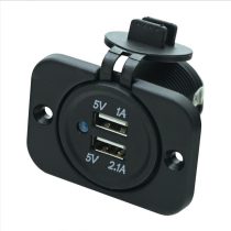 Kettős USB aljzat 12V járművekhez – 2 x USB – 07392
