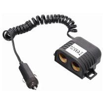   Autós szivargyújtó elosztó – 12/24V, 2 aljzattal, 80 cm-es kábellel 07418