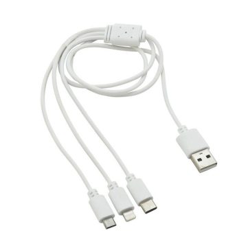   3 az 1-ben USB töltőkábel – micro USB / USB-C / Lightning csatlakozókkal 07705