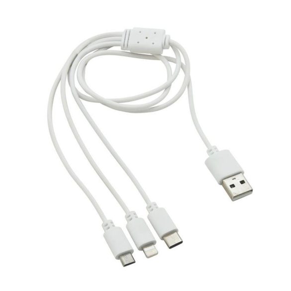 3 az 1-ben USB töltőkábel – micro USB / USB-C / Lightning csatlakozókkal 07705