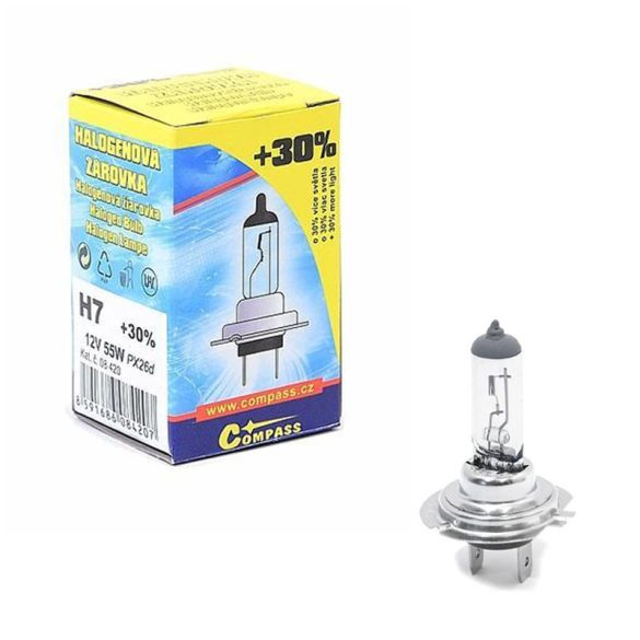 Halogén autóizzó +30% - 12V H7 55W PX26d 08420