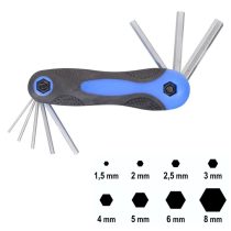 8 darabos imbuszkulcskészlet (1,5–8 mm) 09422