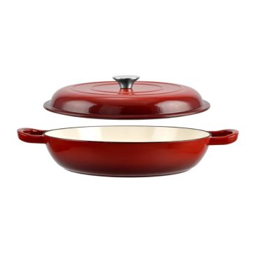   Perfect Home Zománcozott Öntöttvas Szeletsütő lábas fedővel 27cm 10133