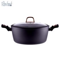   Perfect Home Golden Line tapadásmentes alumínium lábas üvegfedővel 28cm, 6,1L, indukciós 10439