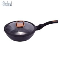   Perfect Home Golden Line tapadásmentes alumínium Wok üvegfedővel 24cm indukciós 10487