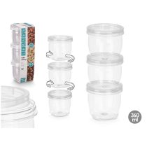 LEKNES  3 műanyag befőttesüveg készlet 360ml 10658