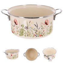 Pipacs mintás zománcozott főzőedény 5L 113394