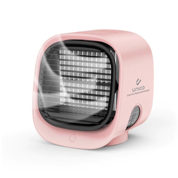 Hordozható mini léghűtő ventilátor rózsaszín 12578