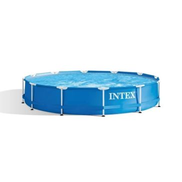   Intex 28210 Metal Frame kör alakú fémvázas kerti medence – 366 x 76 cm 128210