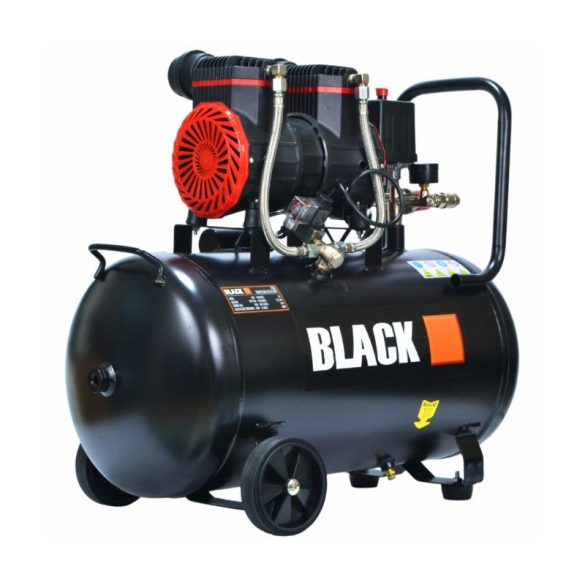 BLACK olajmentes, kétdugattyús légkompresszor – 50 L, 1,5 kW 12881