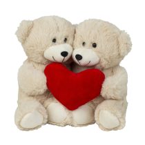 Világosbarna plüss maci pár szívvel 1289
