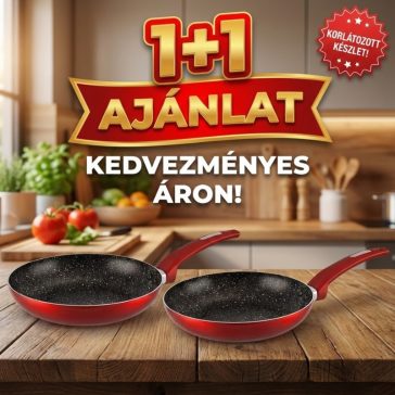   Perfect Home Metal Red Comfort tapadásmentes alumínium serpenyő 1+1 AJÁNLAT 13013PH-2