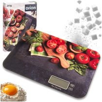 Orion Üveg elektronikus lapos konyhai mérleg 20 kg 130599