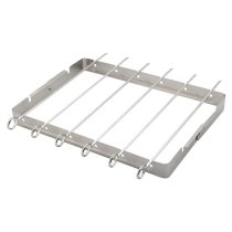   6 darabos nyárs grillező szett – rozsdamentes acélból, kerettel 13112