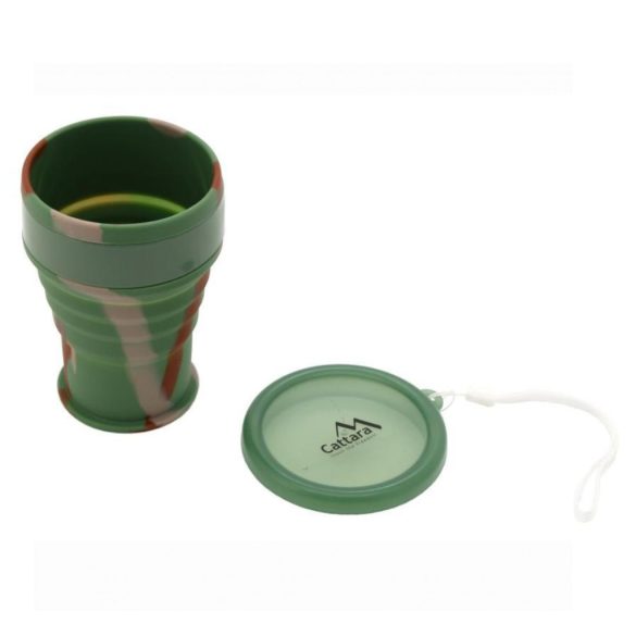 Szilikon összecsukható pohár ARMY – 200 ml – 13638