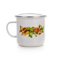   BANQUET Zománcos bögre ZÖLDSÉG mintával, 0,7 l 13RMVEG02