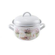 Perfect Home Levendula Zománcozott lábas 16 cm+fedő 14223