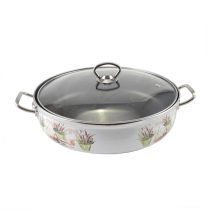   Perfect Home Levendula Zománcozott szeletsütő lábas 26 cm+üvegfedő 14225