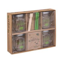   5 részes Mojito Bögre Készlet – Üveg poharakkal és kiegészítőkkel 152002