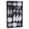 MagicHome karácsonyfadísz szett, 16 db, fehér-ezüst, 8–15 cm 2171331