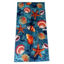   Strand törölköző 70 x 140 cm - Kagyló és tengericsillag mintás 240082