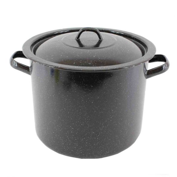 Zománcozott Fazék Fekete 36cm 31 Literes+Fedő 25102