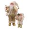 Dekorációs Mikulás figurák fehér-arany, 28 cm / 18 cm 27MV66G3V6