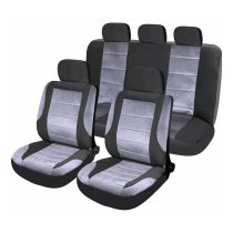   DELUXE AIRBAG üléshuzat szett – 9 darabos, fekete-szürke 31670