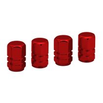   Dekoratív Szelepvédő Sapka – Piros, 4 darabos szett 32332