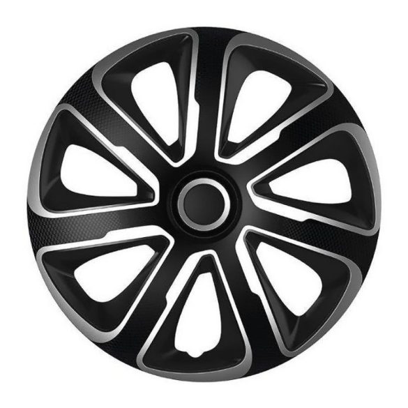 16" LIVORNO Carbon Dísztárcsa (szett) – Ezüst/Fekete 32529