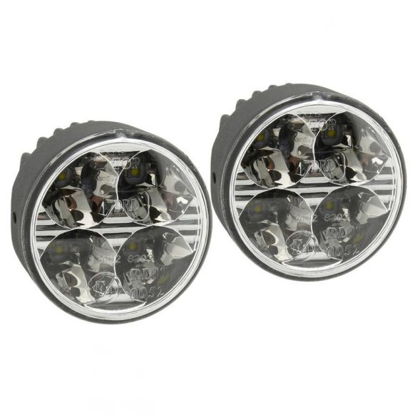 Nappali menetfény 4 HIGH POWER LED – 12/24 V, kerek kivitel (70 mm), 2 db 33551