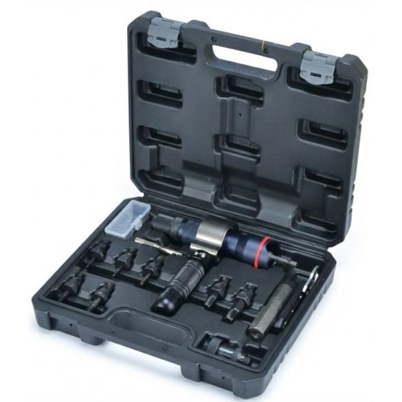 BLACK 3 az 1-ben Szegecselő Adapter Fúrógéphez – Szegecsanya és Popszegecs (M3-M12 / 2,4-6,4 mm) 38210