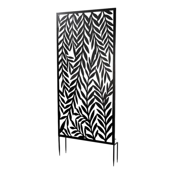 Fém válaszfal 60x10x160cm fekete 43868