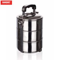 BANQUET  Rozsdamentes acél ételhordó, 3 részes 48220003
