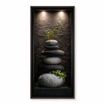   Modern zen stílusú köves vászon falikép 100 × 200 cm 48M9054197