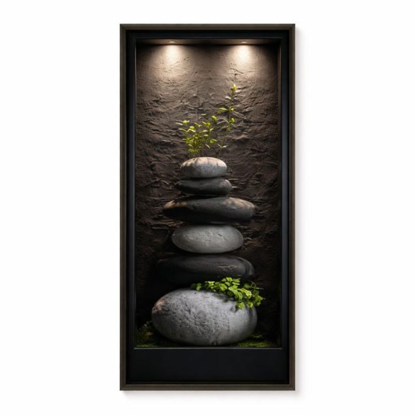 Modern zen stílusú köves vászon falikép 100 × 200 cm 48M9054197