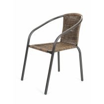 HAPPY GREEN Fotel acélvázas Pvc rattan barna 50320100BA